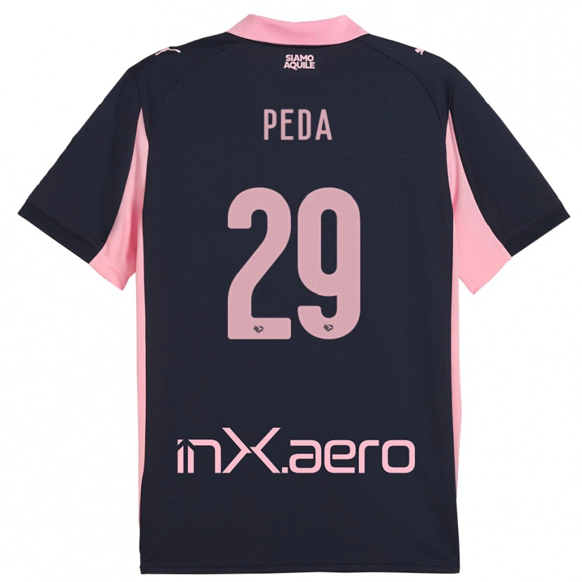 Danxen Men Patryk Peda #29 Navy Pink Away Jersey 2025/26 T-Shirt