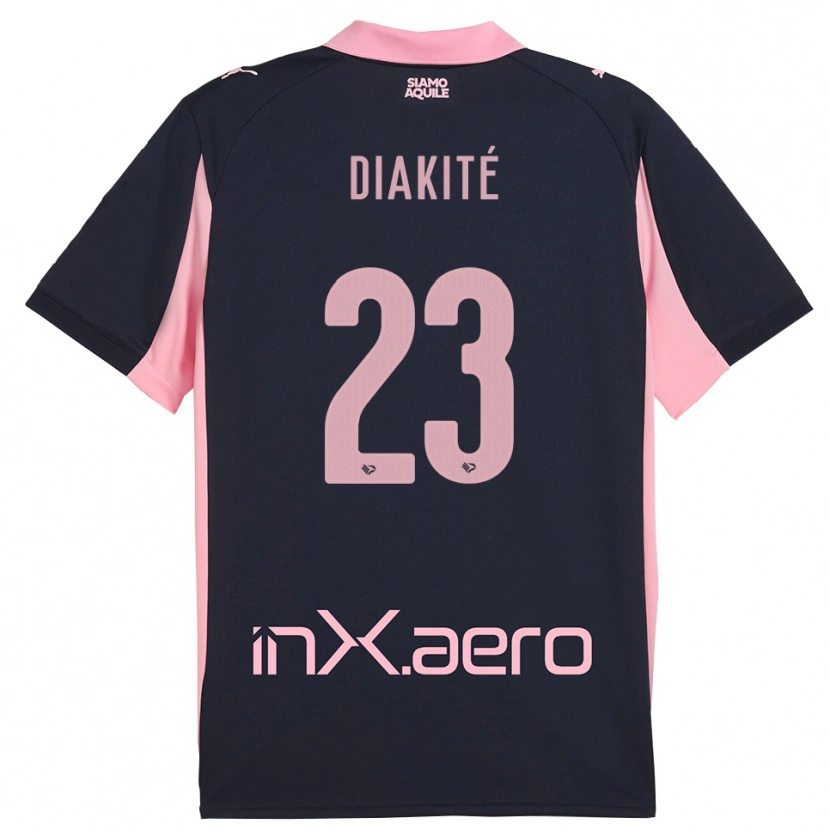 Danxen Men Salim Diakité #23 Navy Pink Away Jersey 2025/26 T-Shirt