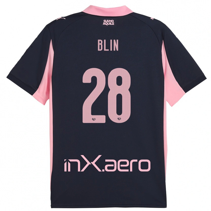 Danxen Men Alexis Blin #28 Navy Pink Away Jersey 2025/26 T-Shirt