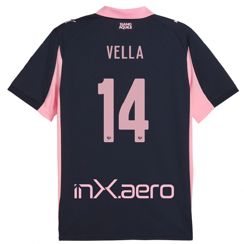 Danxen Men Andreas Vella #14 Navy Pink Away Jersey 2025/26 T-Shirt