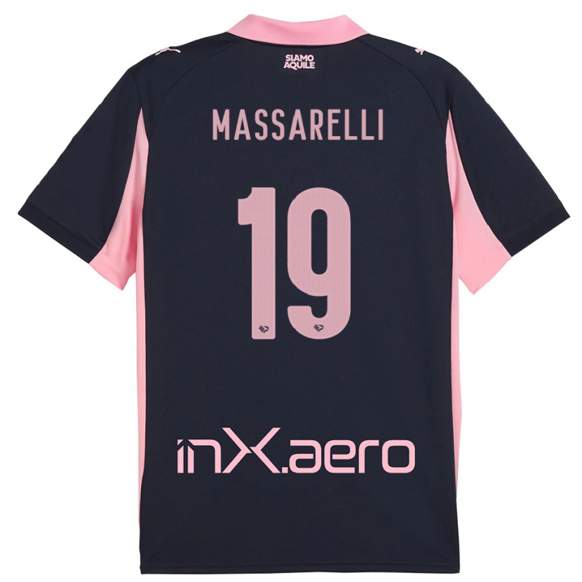 Danxen Men Francesco Massarelli #19 Navy Pink Away Jersey 2025/26 T-Shirt