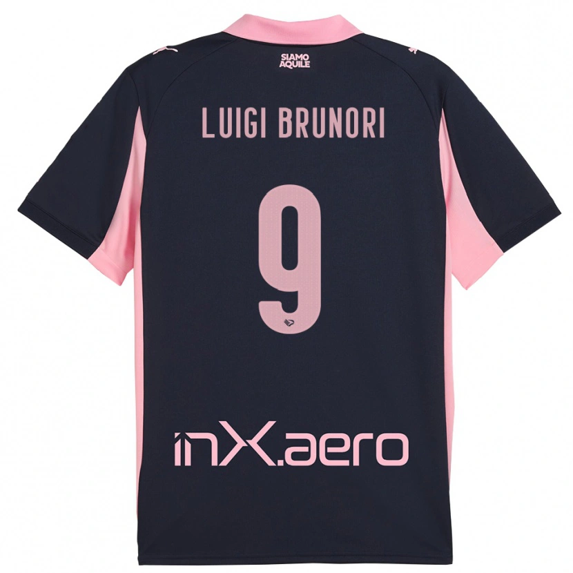 Danxen Men Matteo Luigi Brunori #9 Navy Pink Away Jersey 2025/26 T-Shirt