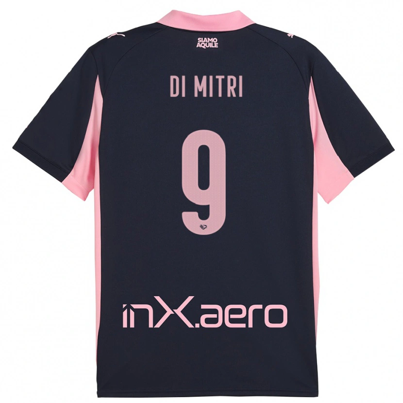 Danxen Men Salvatore Di Mitri #9 Navy Pink Away Jersey 2025/26 T-Shirt