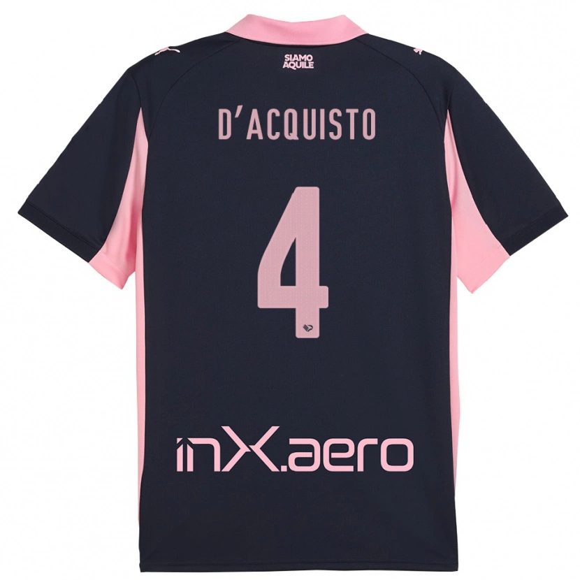 Danxen Men Giovanni D'acquisto #4 Navy Pink Away Jersey 2025/26 T-Shirt