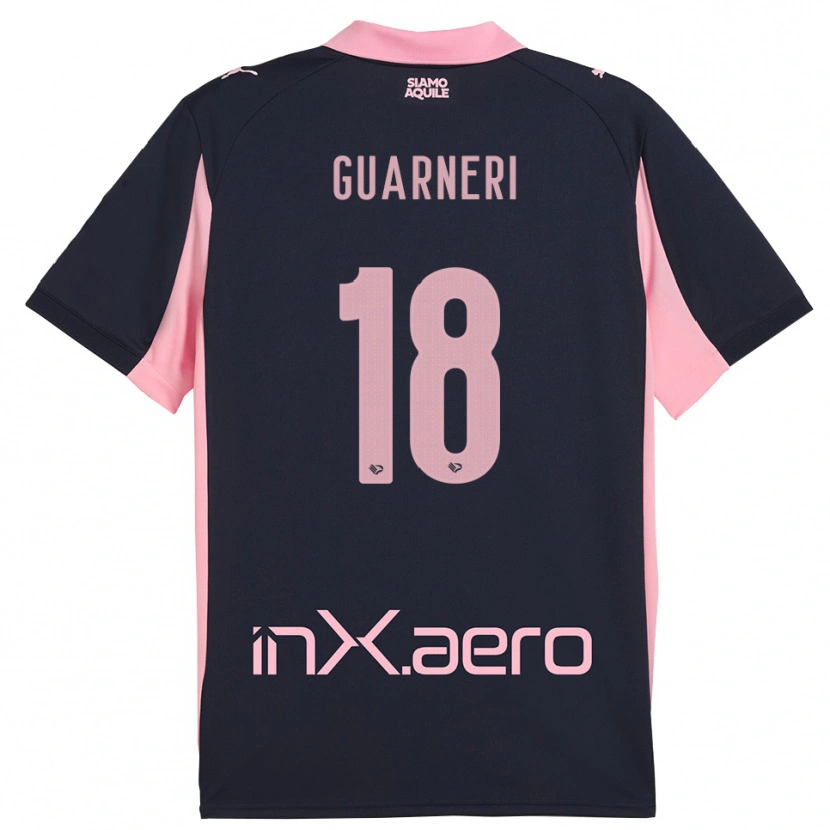 Danxen Men Davide Guarneri #18 Navy Pink Away Jersey 2025/26 T-Shirt