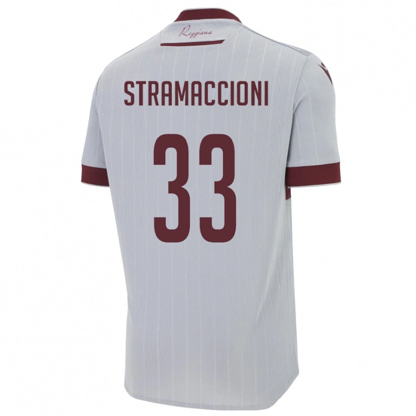 Danxen Men Diego Stramaccioni #33 Burgundy White Away Jersey 2025/26 T-Shirt