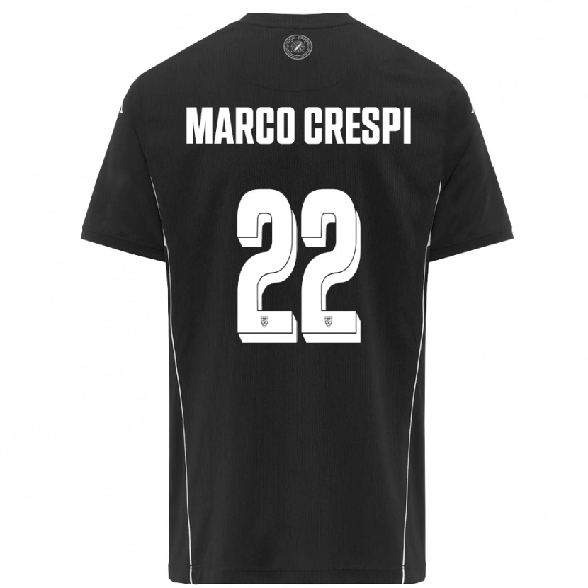 Danxen Men Gian Marco Crespi #22 Black White Away Jersey 2025/26 T-Shirt