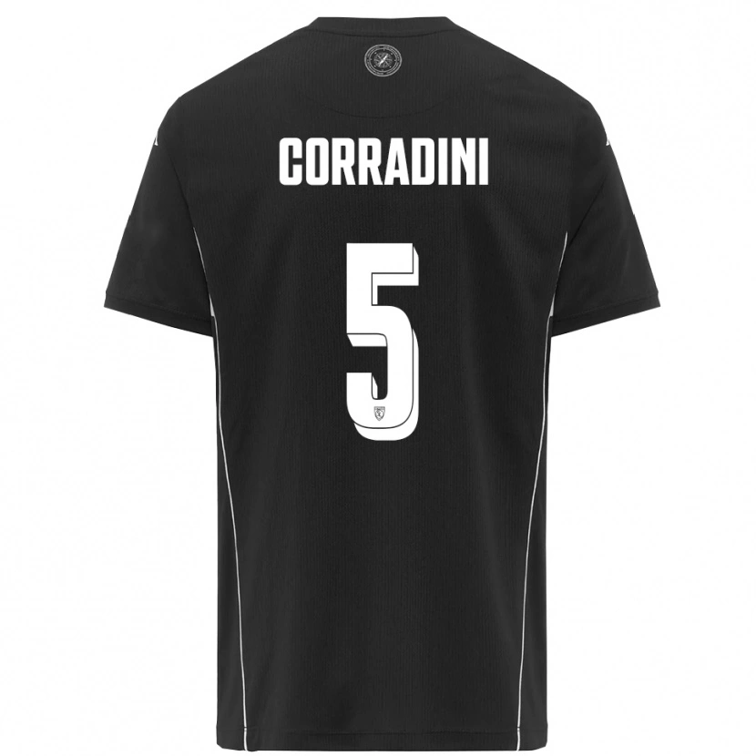 Danxen Men Giovanni Corradini #5 Black White Away Jersey 2025/26 T-Shirt