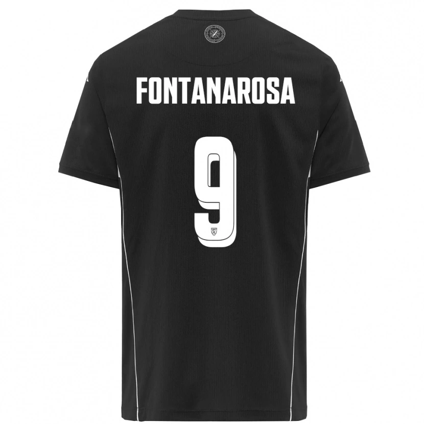Danxen Men Riccardo Fontanarosa #9 Black White Away Jersey 2025/26 T-Shirt