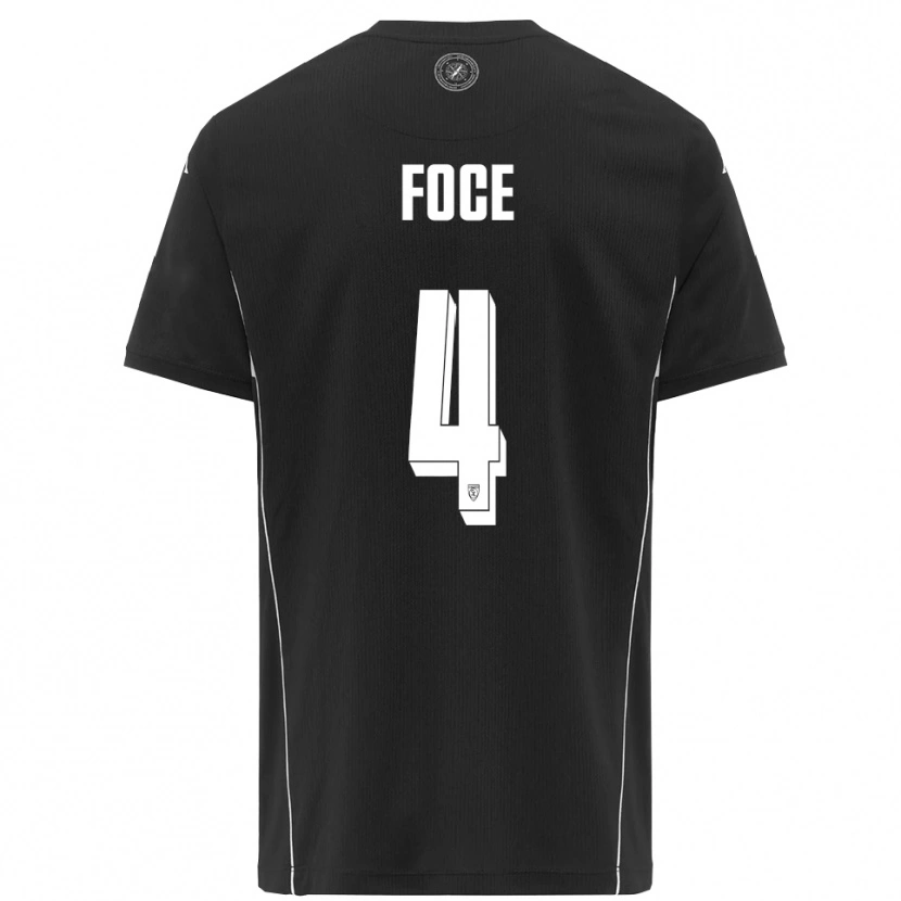 Danxen Men Jacopo Foce #4 Black White Away Jersey 2025/26 T-Shirt