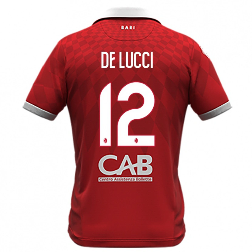 Danxen Men Paolo De Lucci #12 Red White Away Jersey 2025/26 T-Shirt
