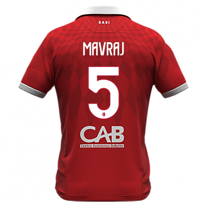 Danxen Men Indrit Mavraj #5 Red White Away Jersey 2025/26 T-Shirt
