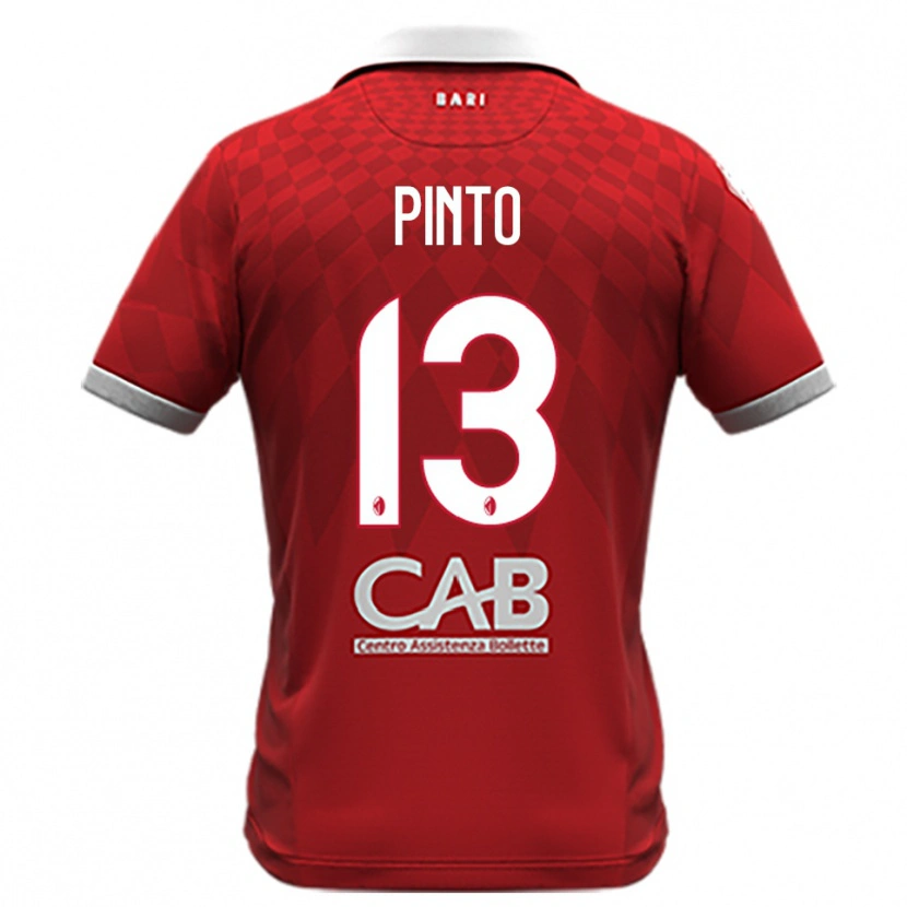 Danxen Men Francesco Pinto #13 Red White Away Jersey 2025/26 T-Shirt