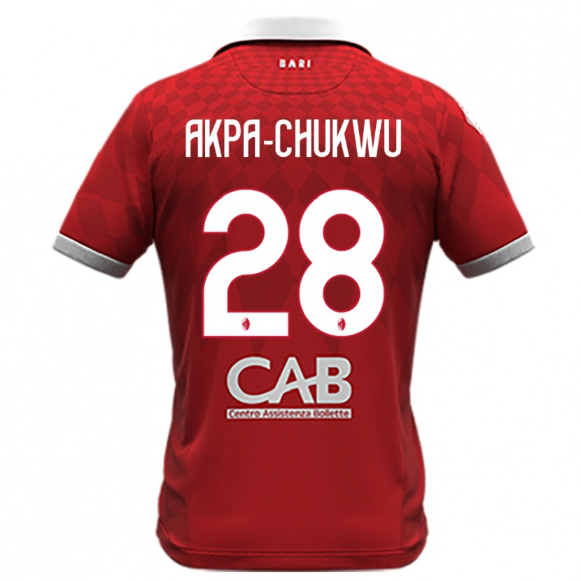 Danxen Men Hemsley Akpa-Chukwu #28 Red White Away Jersey 2025/26 T-Shirt