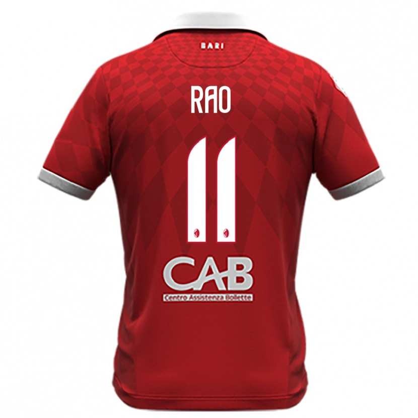 Danxen Men Emanuele Rao #11 Red White Away Jersey 2025/26 T-Shirt