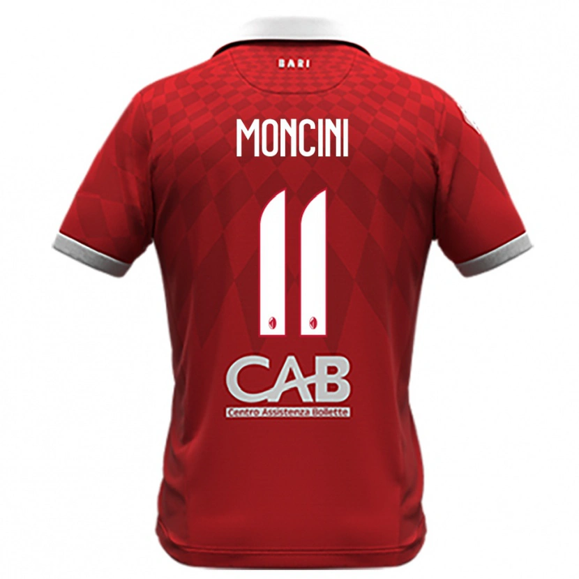 Danxen Men Gabriele Moncini #11 Red White Away Jersey 2025/26 T-Shirt
