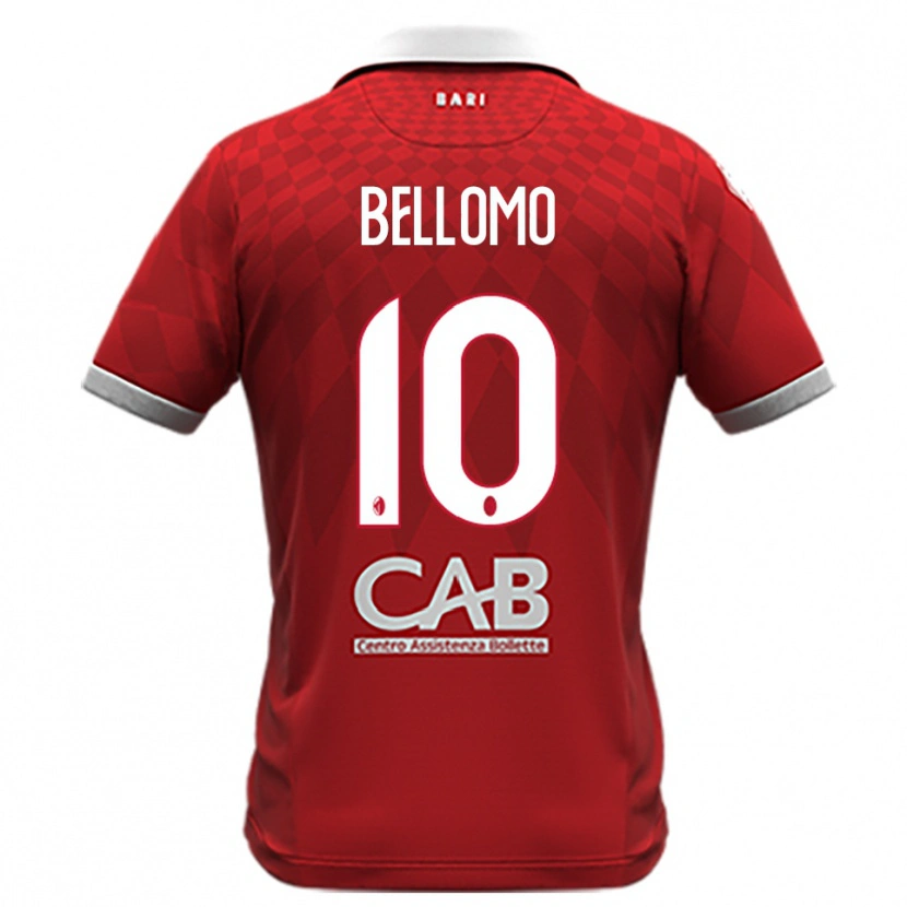 Danxen Men Nicola Bellomo #10 Red White Away Jersey 2025/26 T-Shirt