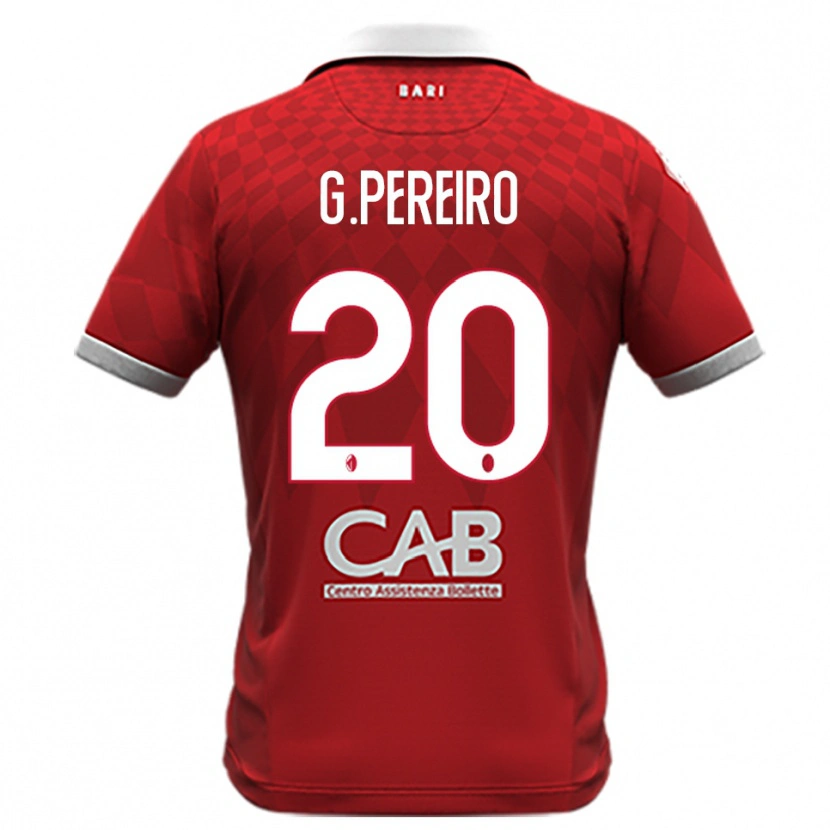 Danxen Men Gastón Pereiro #20 Red White Away Jersey 2025/26 T-Shirt
