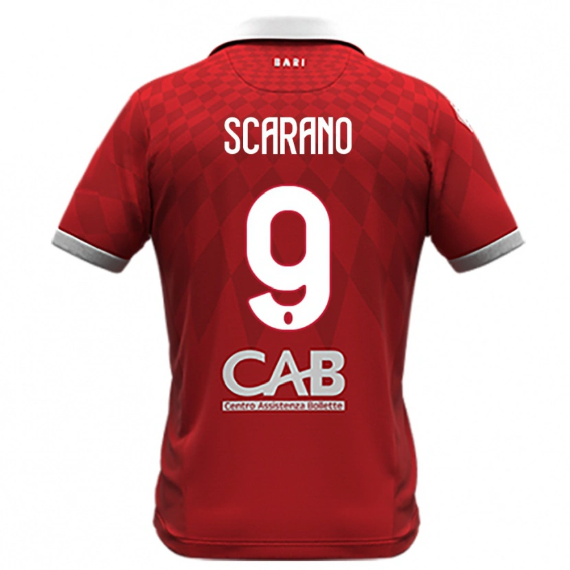 Danxen Men Giuseppe Scarano #9 Red White Away Jersey 2025/26 T-Shirt