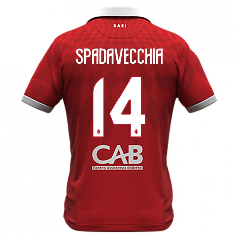 Danxen Men Pantaleo Spadavecchia #14 Red White Away Jersey 2025/26 T-Shirt