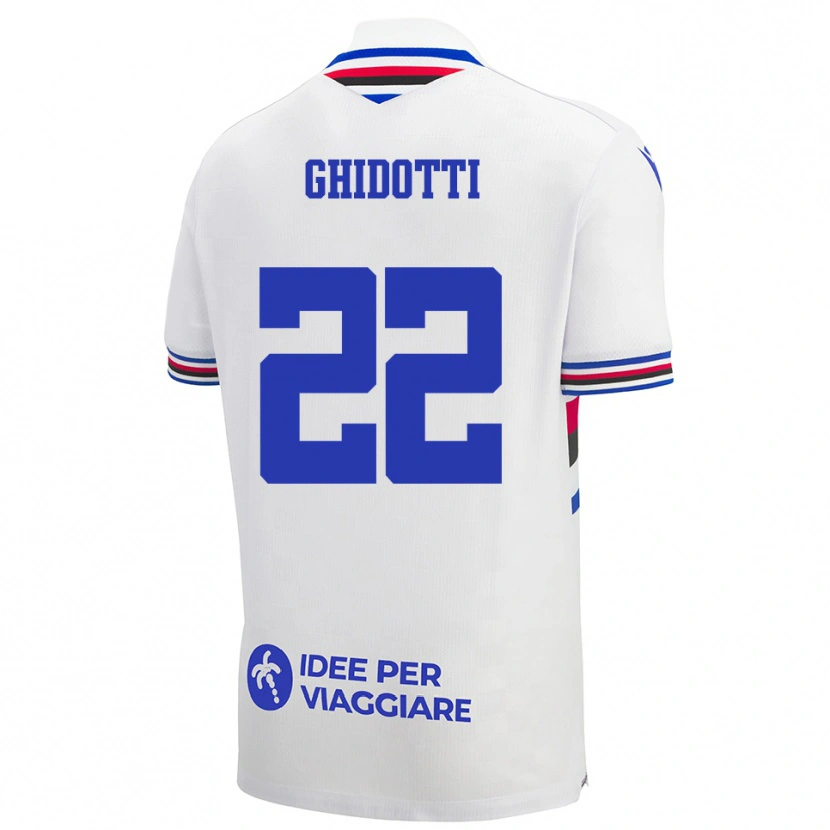 Danxen Men Simone Ghidotti #22 White Blue Red Away Jersey 2025/26 T-Shirt