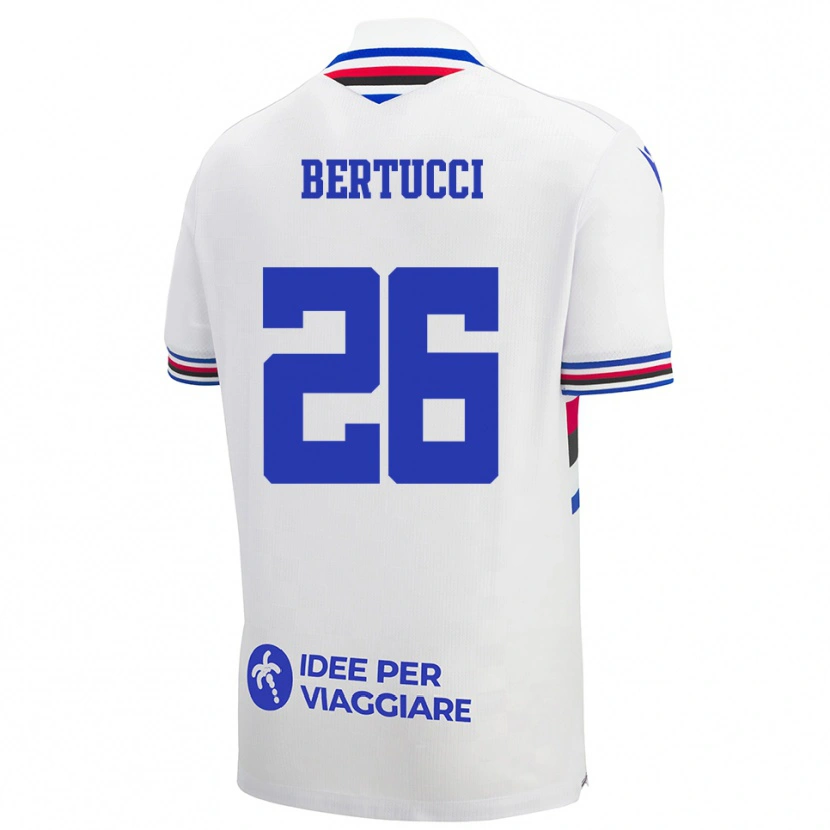Danxen Men Sofia Bertucci #26 White Blue Red Away Jersey 2025/26 T-Shirt