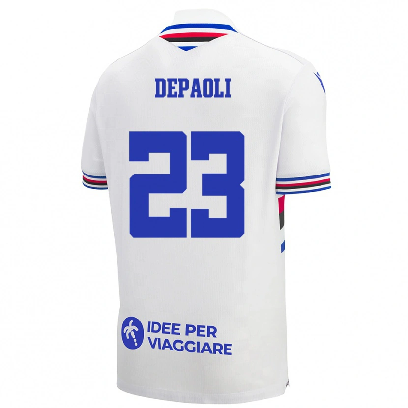 Danxen Men Fabio Depaoli #23 White Blue Red Away Jersey 2025/26 T-Shirt