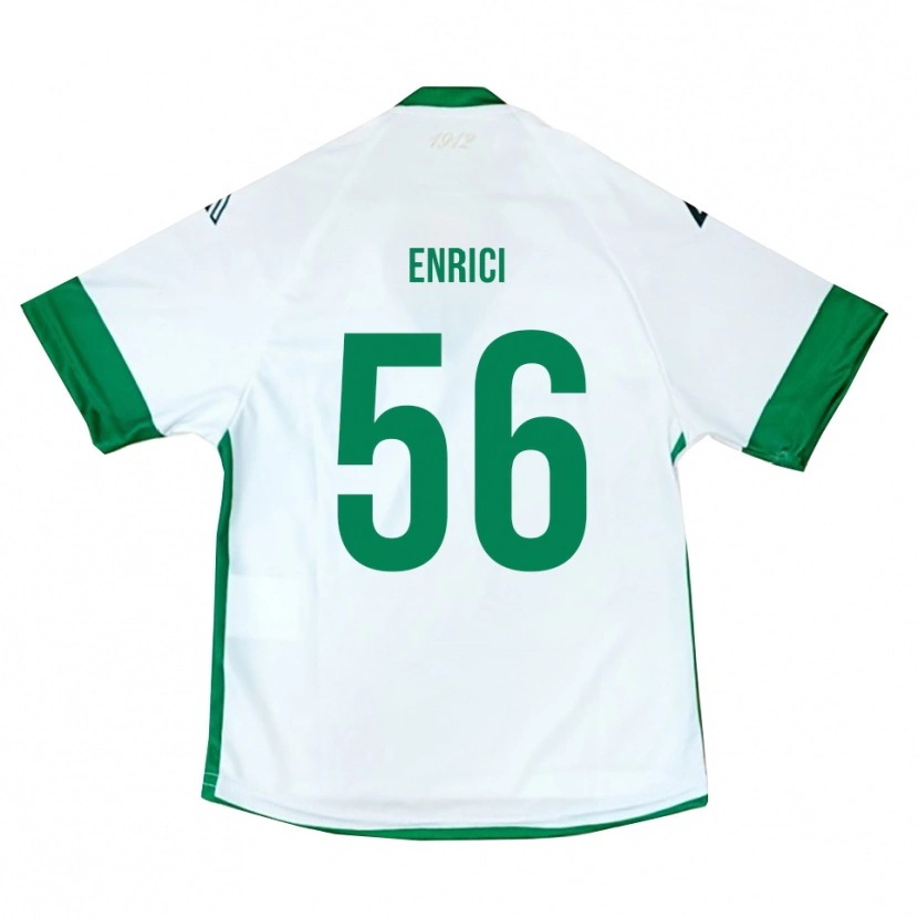 Danxen Men Patrick Enrici #56 White Green Blue Away Jersey 2025/26 T-Shirt