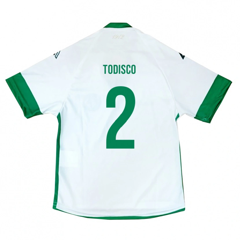 Danxen Men Gianmarco Todisco #2 White Green Blue Away Jersey 2025/26 T-Shirt