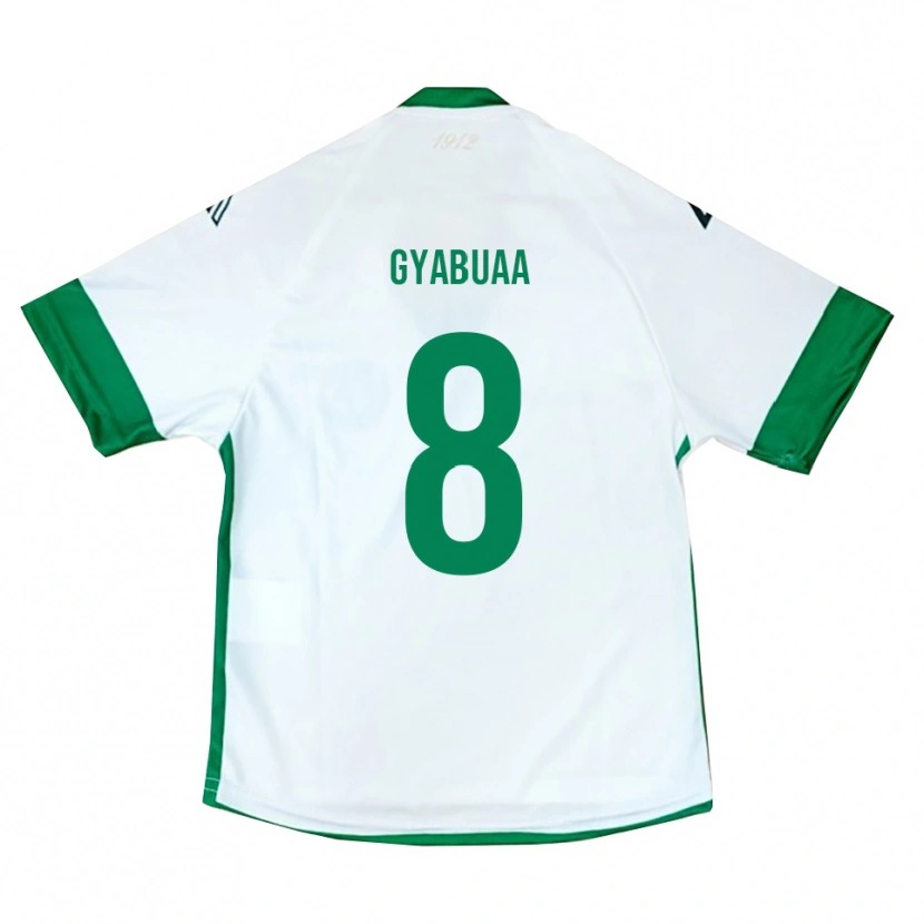 Danxen Men Emmanuel Gyabuaa #8 White Green Blue Away Jersey 2025/26 T-Shirt