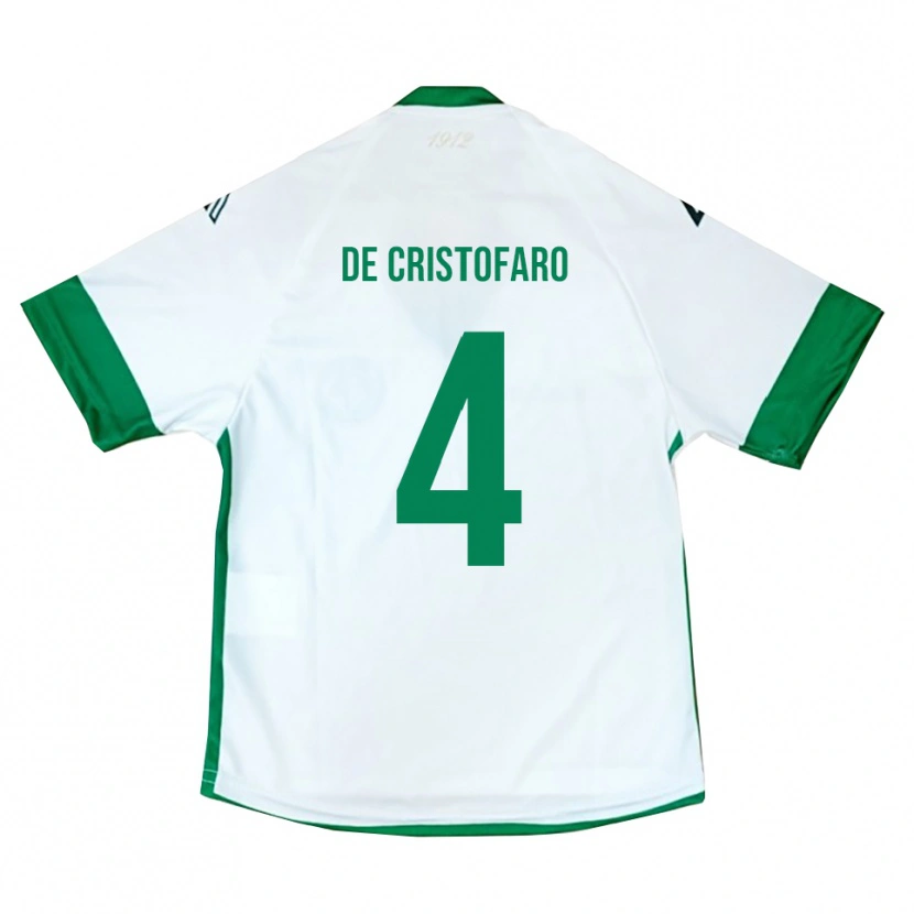 Danxen Men Antonio De Cristofaro #4 White Green Blue Away Jersey 2025/26 T-Shirt
