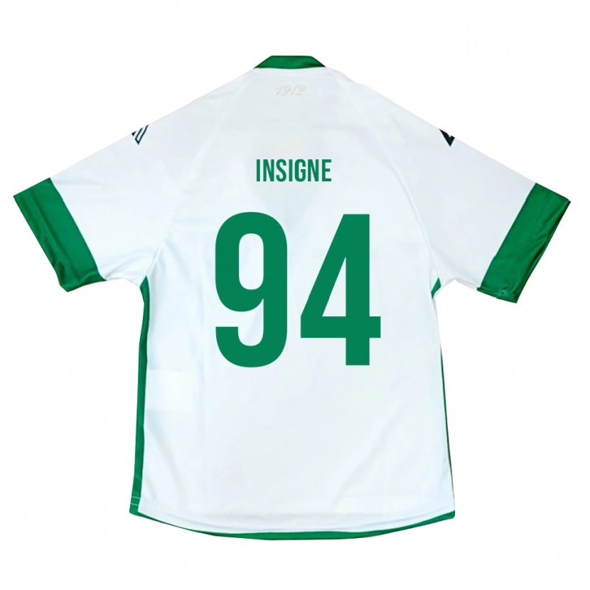Danxen Men Roberto Insigne #94 White Green Blue Away Jersey 2025/26 T-Shirt