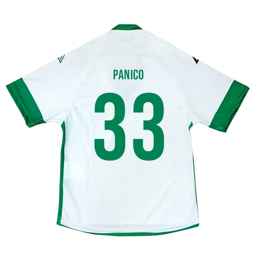Danxen Men Giuseppe Panico #33 White Green Blue Away Jersey 2025/26 T-Shirt
