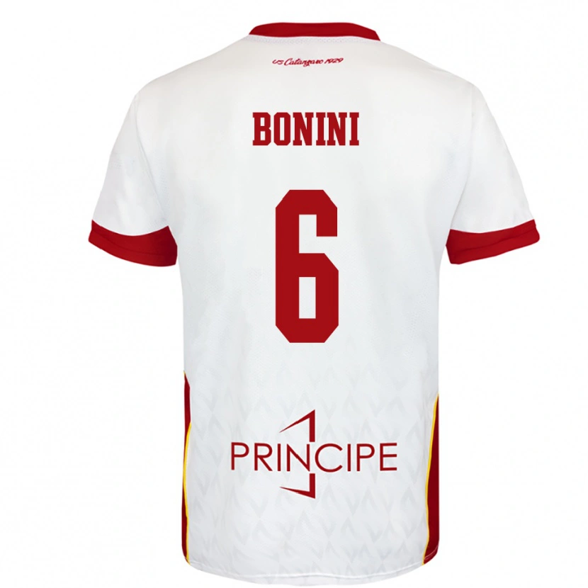Danxen Men Federico Bonini #6 White Red Away Jersey 2025/26 T-Shirt