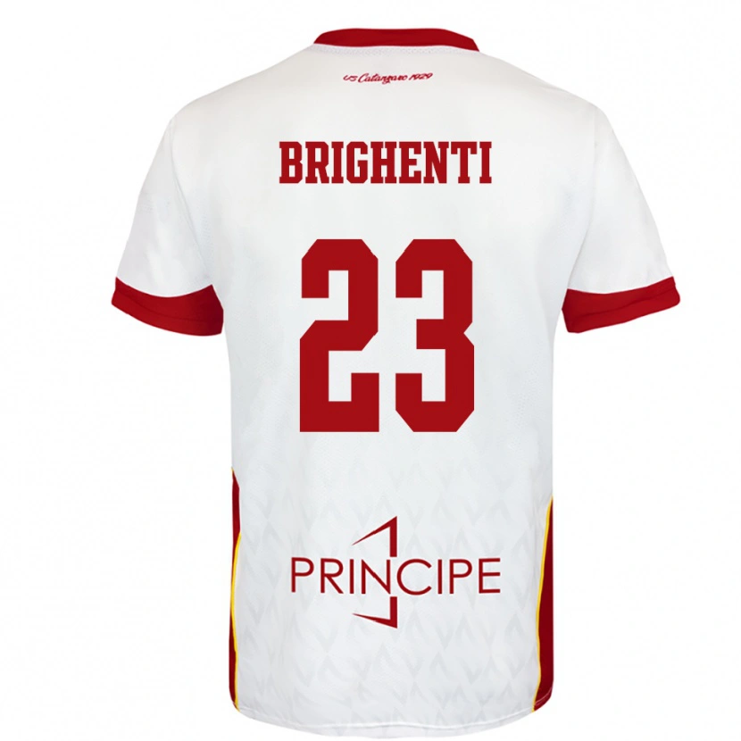 Danxen Men Nicolò Brighenti #23 White Red Away Jersey 2025/26 T-Shirt