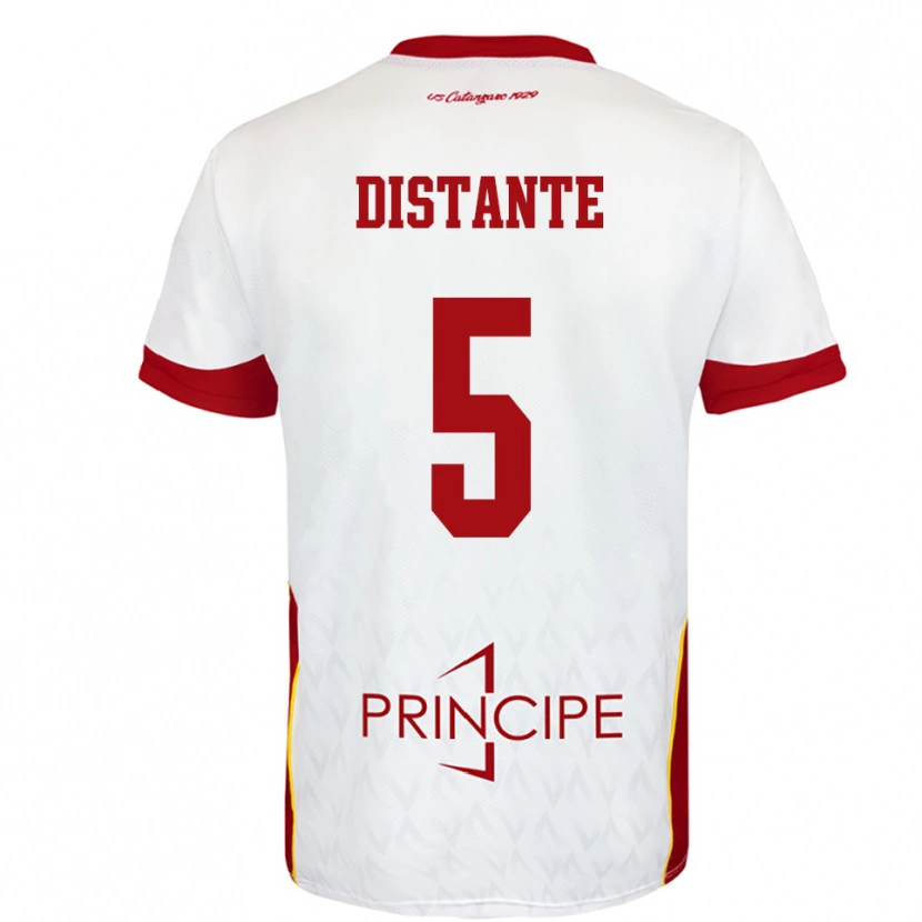 Danxen Men Marco Distante #5 White Red Away Jersey 2025/26 T-Shirt