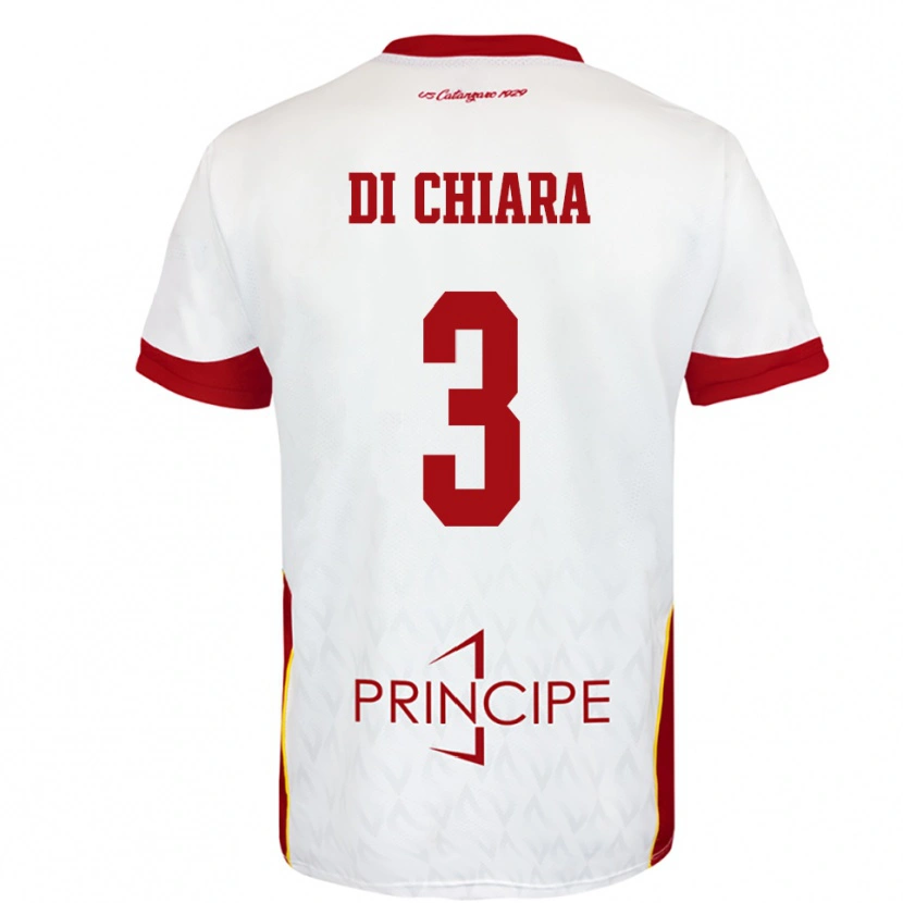 Danxen Men Gianluca Di Chiara #3 White Red Away Jersey 2025/26 T-Shirt