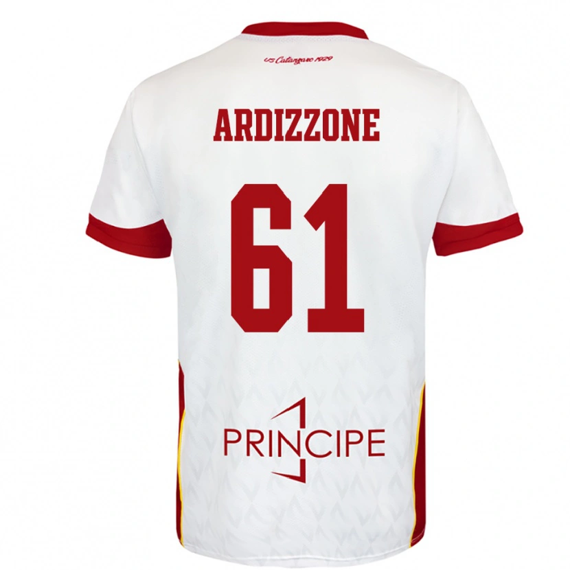 Danxen Men Simone Ardizzone #61 White Red Away Jersey 2025/26 T-Shirt
