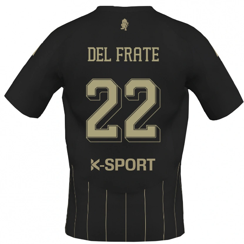Danxen Men Federico Del Frate #22 Gray White Away Jersey 2025/26 T-Shirt