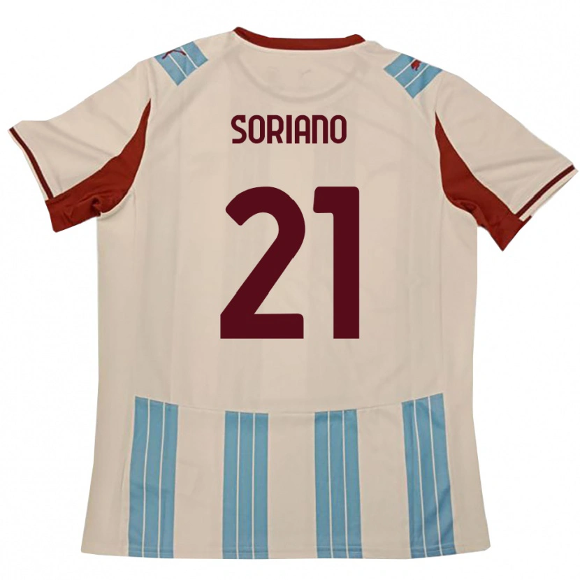 Danxen Men Roberto Soriano #21 Sky Blue White Away Jersey 2025/26 T-Shirt