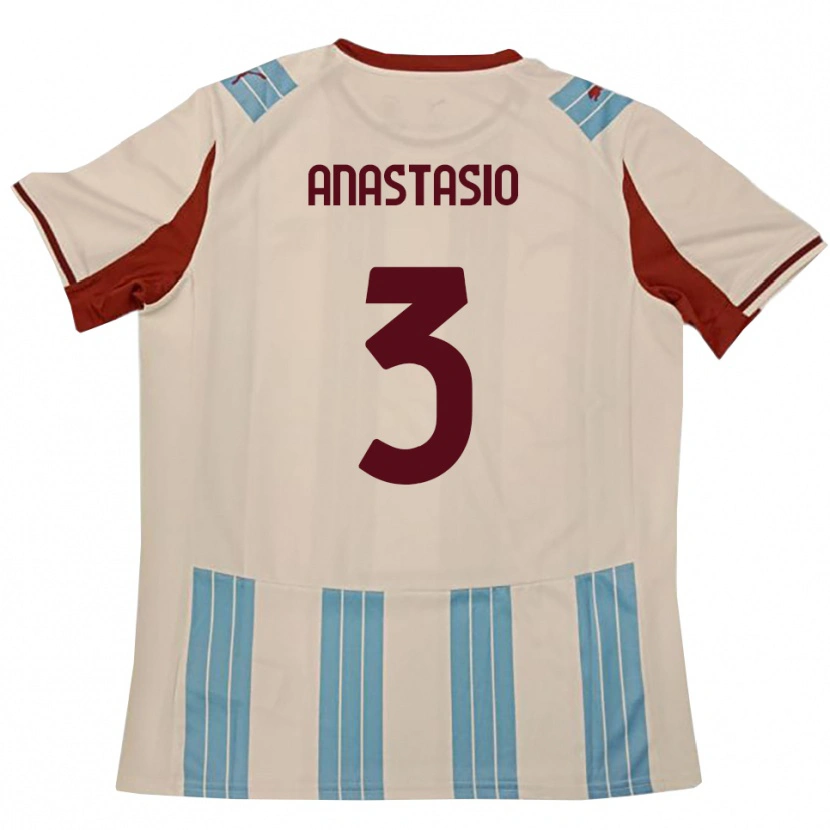 Danxen Men Armando Anastasio #3 Sky Blue White Away Jersey 2025/26 T-Shirt