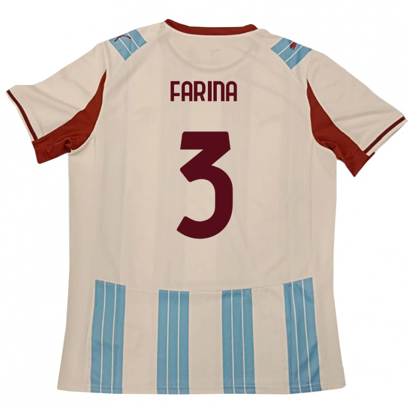 Danxen Men Alfredo Farina #3 Sky Blue White Away Jersey 2025/26 T-Shirt