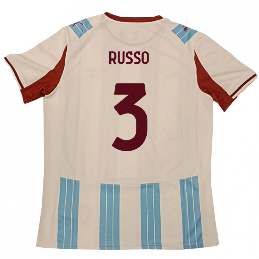 Danxen Men Mattia Russo #3 Sky Blue White Away Jersey 2025/26 T-Shirt