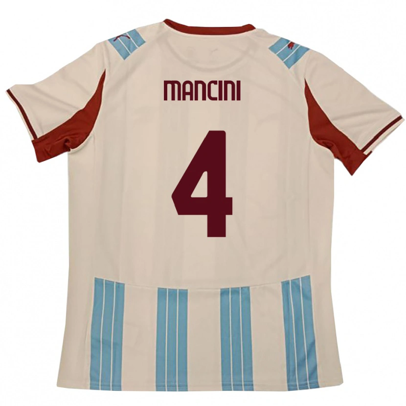 Danxen Men Samuele Mancini #4 Sky Blue White Away Jersey 2025/26 T-Shirt