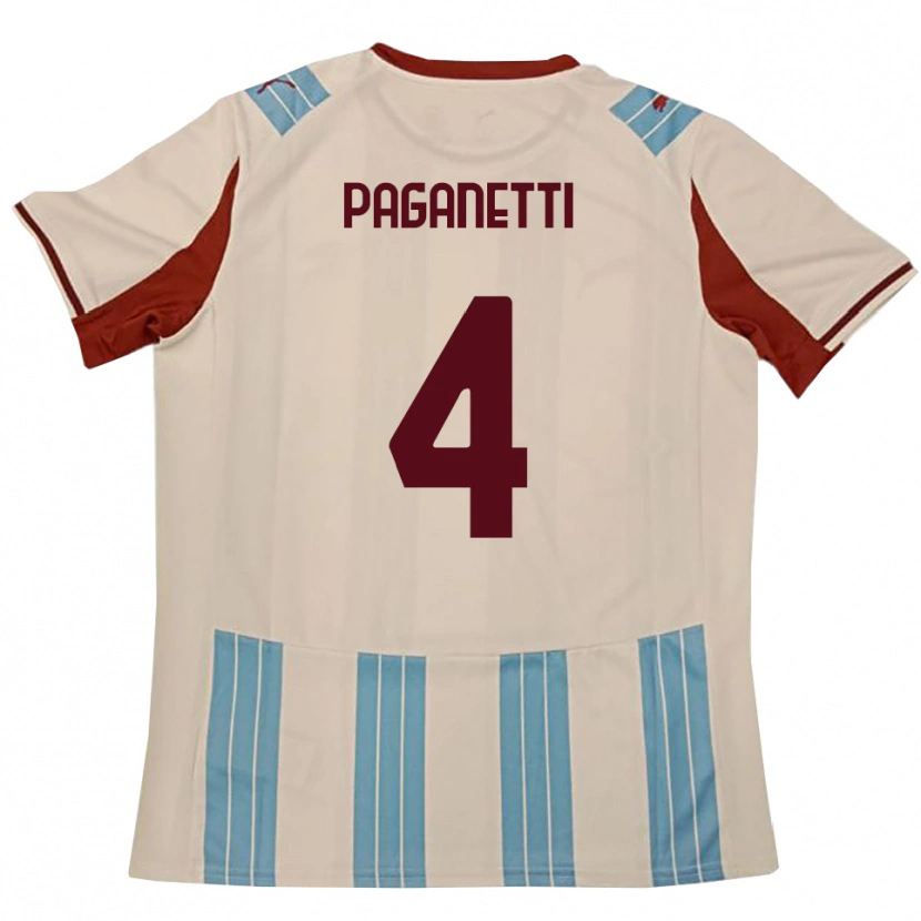 Danxen Men Giacomo Paganetti #4 Sky Blue White Away Jersey 2025/26 T-Shirt