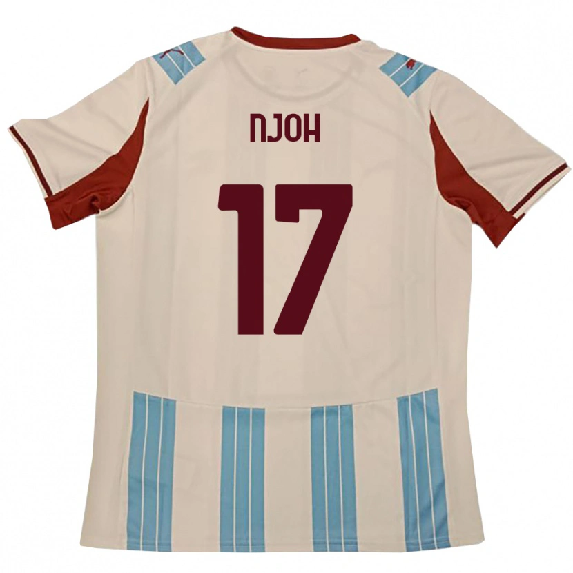 Danxen Men Lilian Njoh #17 Sky Blue White Away Jersey 2025/26 T-Shirt