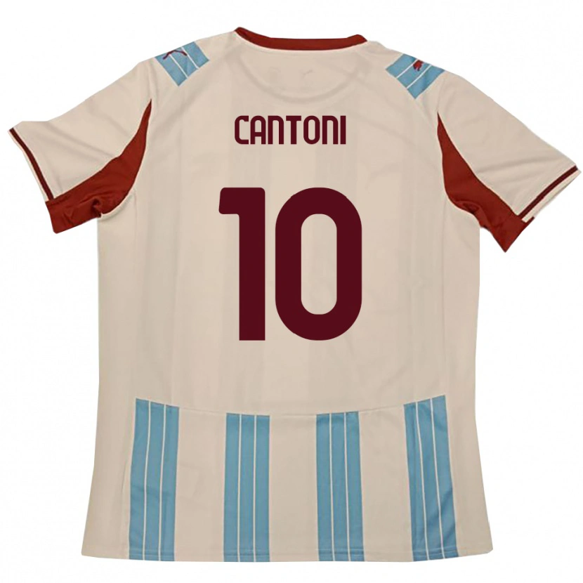 Danxen Men Simone Cantoni #10 Sky Blue White Away Jersey 2025/26 T-Shirt