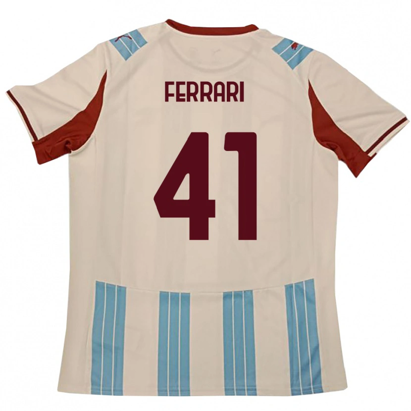 Danxen Men Tommaso Ferrari #41 Sky Blue White Away Jersey 2025/26 T-Shirt