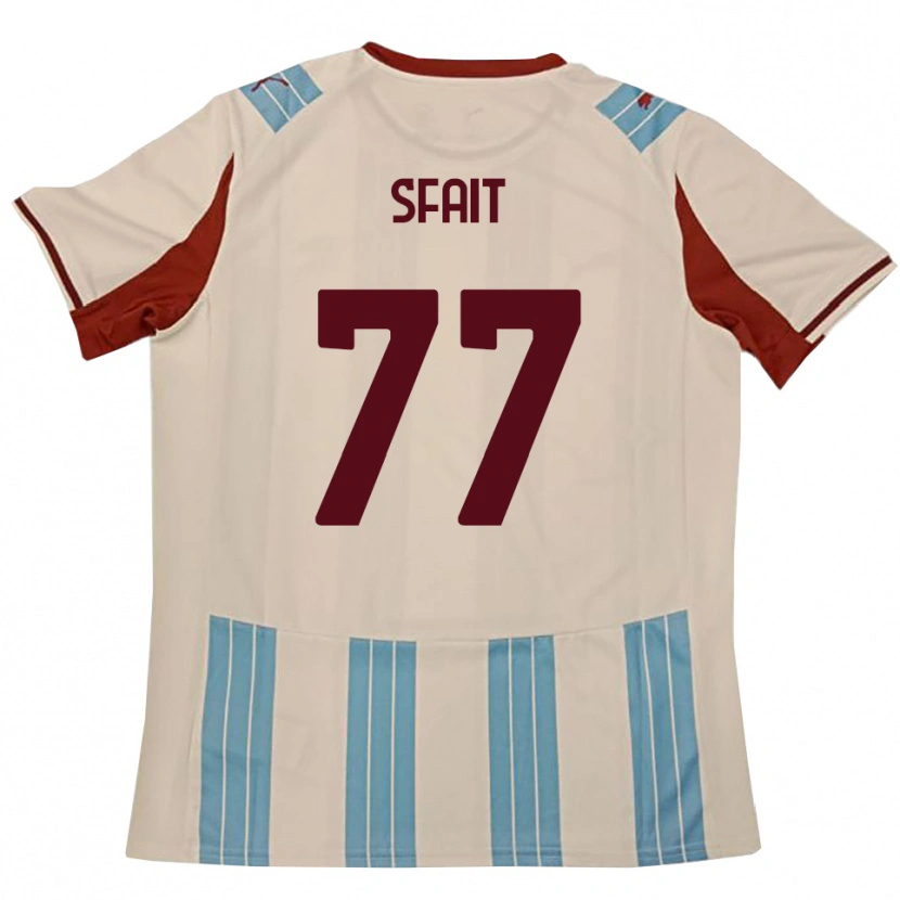 Danxen Men Andres Sfait #77 Sky Blue White Away Jersey 2025/26 T-Shirt