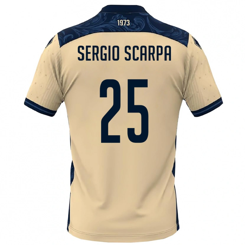 Danxen Men Nicolò Sergio Scarpa #25 White Navy Away Jersey 2025/26 T-Shirt